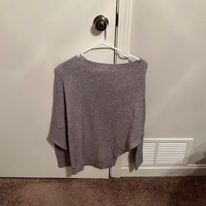Pink Lily off shoulder sweater (Large, gray)
